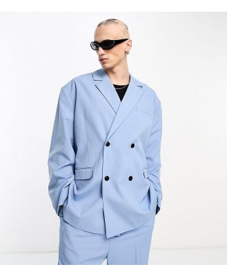Weekday Klas loose fit blazer in powder blue exclusive to ASOS (part of a set)