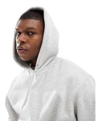 Weekday relaxed heavyweight jersey hoodie in grey