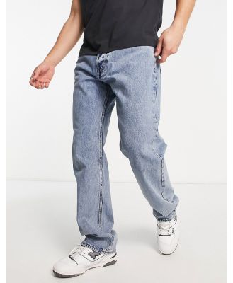 Weekday Space relaxed straight leg jeans in pen blue
