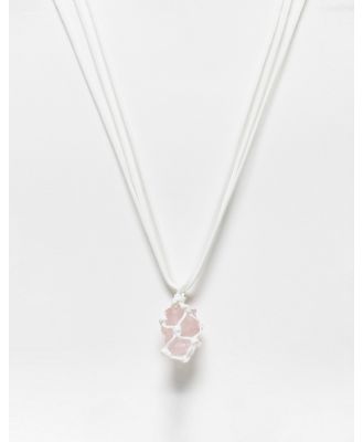Weekday Stina crystal rope necklace in white