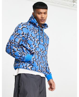 WESC hoodie in blue abstract pattern