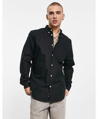 WESC long sleeve oxford shirt in black