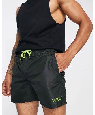 WESC running shorts in black