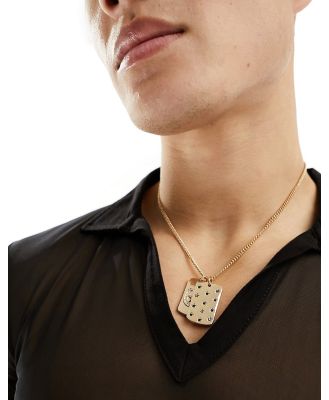 WFTW rodeo double dog tag necklace in gold