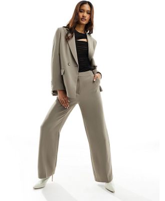 Whistles full length crepe pants in taupe (part of a set)-Neutral