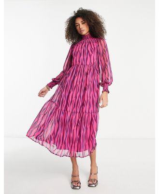 Y.A.S animal maxi dress in pink