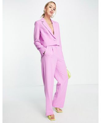 Y.A.S high waisted tailored pants in lilac (part of a set)-Purple