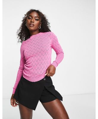 Y.A.S Lola lightweight knit jumper in pink