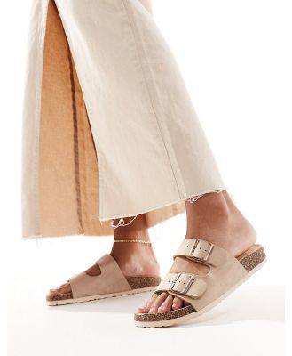 Yours 2 strap sandals in neutral