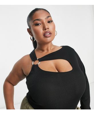 Yours ring detail cut out bodysuit in black