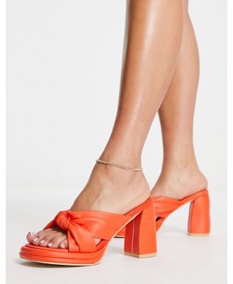 Z_Code_Z Sara heeled mule sandals in orange