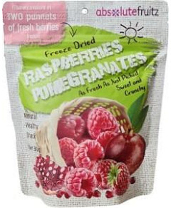 Absolutefruitz Freeze Dried Raspberries & Pomegranates 30g