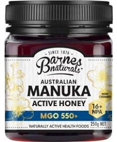 Barnes Naturals Australian Active Manuka Honey MGO 550+ 250g