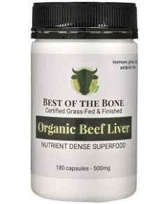 BEST OF THE BONE Organic Beef Liver Nutrient Dense Superfood 180c