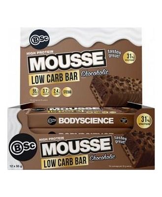 BSc High Protein Low Carb Mousse Bars Chocoholic 12x55g