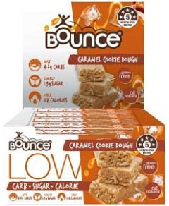 BOUNCE Low Carb-Sugar-Calorie Bar Caramel Cookie Dough 35g x 15 Display