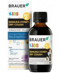 BRAUER Kids Manuka Honey Dry Cough (2+ years) 100ml
