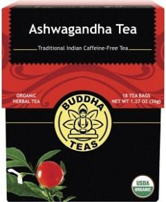 Buddha Teas Organic Herbal Tea Bags Ashwagandha Tea 18pk