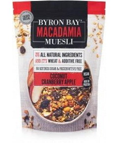Byron Bay Macadamia Muesli Granola Coconut, Cranberry & Apple 400g