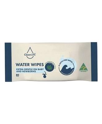 Cleanlife Water Plastic Free Wipes Extra Gentle Baby and Newborns 80pk