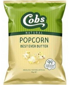 Cobs Natural Popcorn Best Ever Butter G/F 12x90g