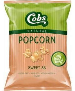 Cobs Natural Sweet & Buttery Popcorn G/F 12x110g