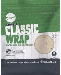 Diego's GoWell Classic Wrap (8Pack) 400g