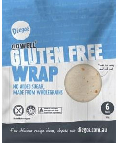 Diego's GoWell Gluten Free Wraps (6Pack) 360g