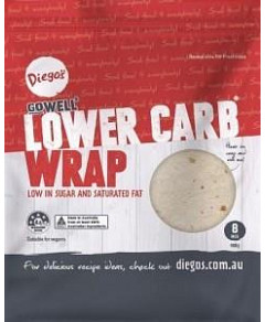 Diego's GoWell Lower Carb Wrap (8Pack) 400g