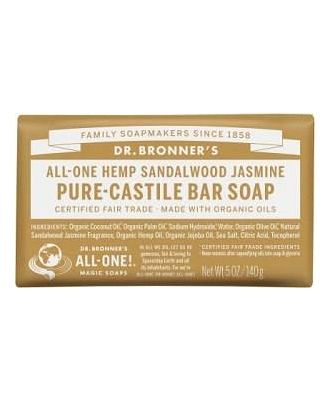 Dr Bronner's Pure Castile Bar Soap Sandalwood Jasmine 140g