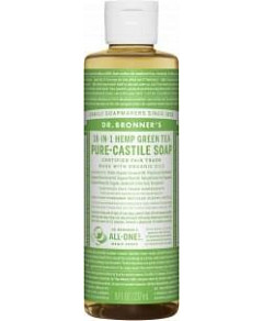 Dr Bronner's Pure Castile Liquid Soap Green Tea 237ml