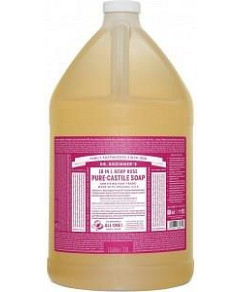 Dr Bronner's Pure Castile Liquid Soap Rose 3.78L