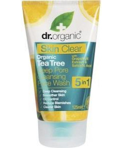 Dr Organic Deep Cleansing Face Wash Skin Clear 125ml