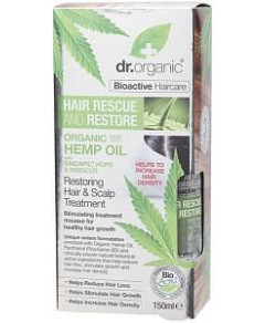 Dr Organic Hair & Scalp Treatment Restoring Organic Hemp Oil 150ml