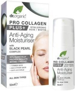 Dr Organic Pro Collagen Plus+ Anti Ageing Moisturiser Black Pearl 50ml