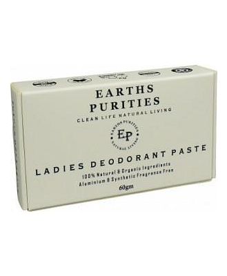 Earths Purities Ladies Natural Deodorant Paste with Applicator 60g in a Box