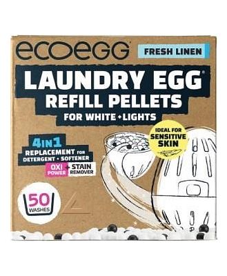 Ecoegg Laundry Egg Refill Pellets 50 Washes Fresh Linen White+Light