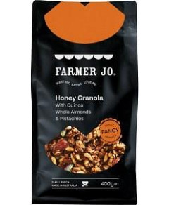 Farmer Jo Honey Granola w/Quinoa Whole Amonds & Pistachios 400g
