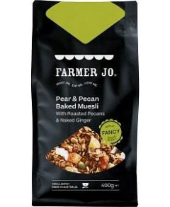 Farmer Jo Pear & Pecan Nuts Baked Muesli w/Roasted Pecans & Naked Ginger 400g