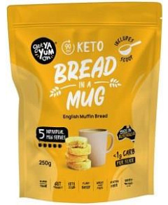 GET YA YUM ON (90 sec Keto) Bread In A Mug English Muffin Bread 250g