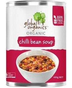 Global Organics Organic Chilli Bean Soup 400g