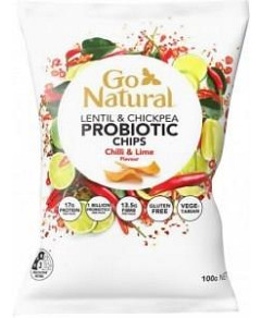 Go Natural HiProtein Probiotic Chips Chilli & Lime Flavour 100g