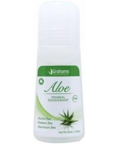 Grahams Aloe Mineral Deodorant Roll On 65ml