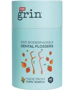 Grin Biodegradable Dental Flossers Kids 45pk