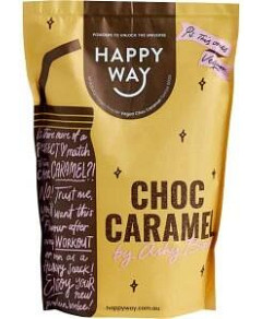 Happy Way Ashy Bines Vegan Protein Powder Choc Caramel 500g