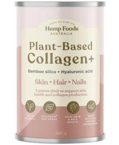 HEMP FOODS AUSTRALIA Plant-Based Collagen+ Bamboo Silica + Hyaluronic Acid 240g