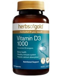 HERBS OF GOLD Vitamin D3 1000 120c