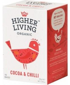 Higher Living Organic Cocoa & Chilli Tea 15Teabags