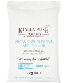 Kialla Organic Wholegrain Spelt Flour (Calico Bag) 5Kg