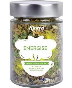 Kintra Foods Energise Leaf Tea 50g Jar